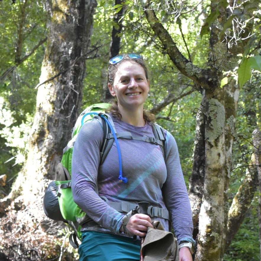 Anna hiking outdoors